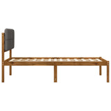Bed Frame with Upholstered Headboard Natural and Light Grey 904443