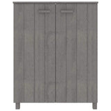 Shoe Cabinet "HAMAR" Light Grey 85x40x108 cm Solid Wood Pine 340519
