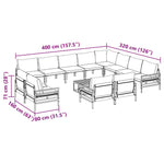 Garden Sofa Set Anthracite Steel 3379037