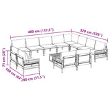 Garden Sofa Set Anthracite Steel 3379037