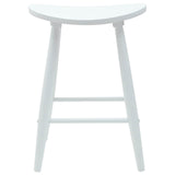 Dining Chairs 2 pcs White 46 x 37 x 63 cm Solid Rubber Wood 42020462