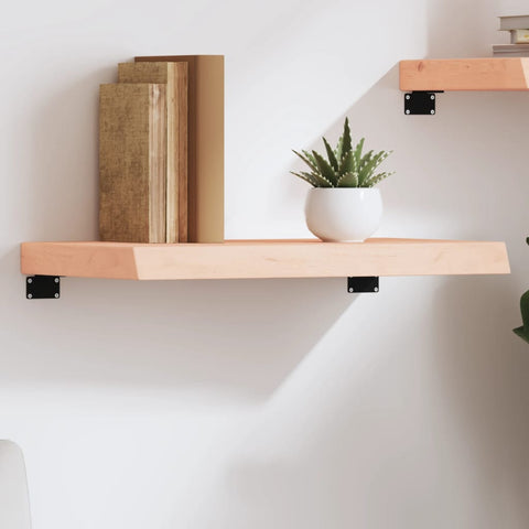 ZNTS Wall Shelf 60x40x cm Untreated Solid Wood Oak 363529