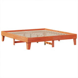 Bed Frame without Mattress Wax Brown 200x200 cm Solid Wood Pine 855345