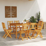 Garden Chair with Cushion Folding 8 pcs Solid Acacia Wood 3324842