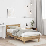 Bed Frame Artisan Oak 203 x 95 x 70 cm Engineered Wood 874113