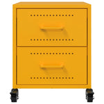 ZNTS Bedside Cabinets 2 pcs Mustard Yellow 36x39x43.5 cm Steel 846633