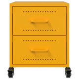 ZNTS Bedside Cabinets 2 pcs Mustard Yellow 36x39x43.5 cm Steel 846633