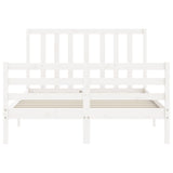 Bed Frame without Mattress White 120x200 cm Solid Wood Pine 3193787