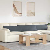 Sofa Pillows 2 pcs Dark Grey 200 x 40 cm Corduroy Fabric 42013886