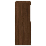 Sideboard with LED Lights Brown Oak 41x37x100 cm 836692