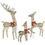 Reindeer Family 3 pcs Warm white 67 x 26 x 127 cm Rattan 42019052