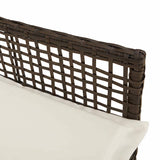 Garden Chair 2 pcs Brown 55 x 53 x 85 cm Poly Rattan 42003446