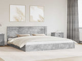 Storage Bed Concrete Grey 180 x 200 cm Engineered Wood 3410226