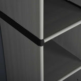 Garden Cabinet Grey and Black PVC and PP Medium 340984