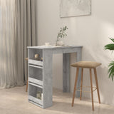 Bar Table with Storage Rack Concrete Grey 102x50x103.5 cm 809471