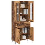 Highboard with Drawer 2 pcs Old Wood Engineered Wood 3415797