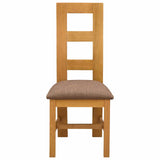 Dining Chair 2 pcs Solid Oak Wood Grey 45 x 51 x 105 cm 42039164