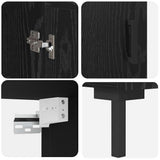 Highboard Black Oak 69.5 x 34 x 180 cm Engineered Wood 3416090
