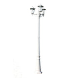 ZNTS Garden Light Post 3-arms 215 cm White Aluminium 40245