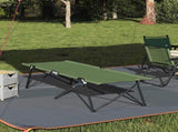Folding Camping Bed Green 206 x 76 x 74 cm Oxford and Steel 42003166