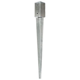 Ground Spikes 6 pcs Silver 7x7x75 cm Galvanised Steel 145402