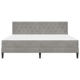 Bed Frame with Mattress Light Grey 180 x 200 cm Velvet 3415259
