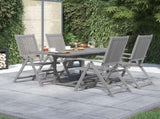 Garden Dining Set Grey Solid Acacia wood Standard Extendable 3079655