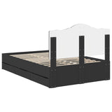 Bed Frame with Drawer Black 120 x 200 cm Engineer Wood 3413430