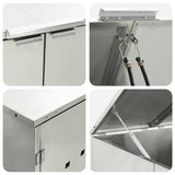 Wheelie Bin Storage for 5 Bins Silver 340 x 77.5 x 115.5 cm 3394791