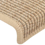 Stair Mats 15 pcs 65x21x4 cm Light Beige Rectangular Edge 326909