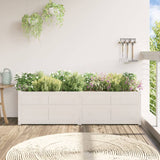 Garden Planter White 180x50x50 cm Solid Wood Pine 837505