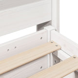 Bed Frame without Mattress White 135x190 cm Double Solid Wood Pine 3306904