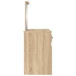 Dressing Table with Mirror Sonoma Oak 130x50x132.5 cm 3185338