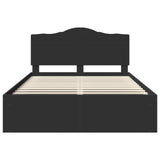 Bed Frame with Headboard Black 160 x 200 cm Solid Pine Wood 3413282
