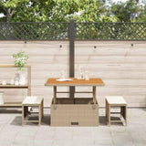 Garden Dining Set Beige Poly Rattan 42007908