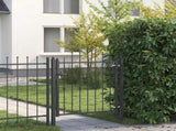 Fence Gate HORST 100 x 100 cm Metal Black Lockable 42034049