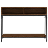 Console Table Brown Oak 100x30.5x75 cm Engineered Wood 833392
