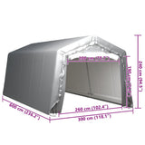 Storage Tent 300x600 cm Steel Grey 3079588