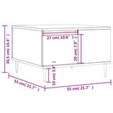 Coffee Table High Gloss White 55x55x36.5 cm Engineered Wood 830750