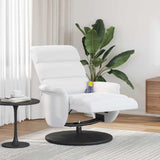 Recliner Chair with Footrest White 98 x 71 x 106 cm PU 42018590