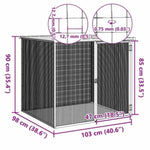 Chicken Cage with Roof Light Grey 103x98x90 cm Galvanised Steel 172338