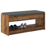 Hall Bench Old Wood 103 x 38 x 45 cm Engineered Wood and Fabric 891590