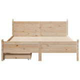 Bed Frame without Mattress 140x200 cm Solid Wood Pine 3309770