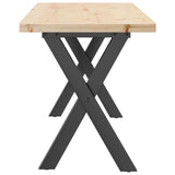 Coffee Table X-Frame 110x40x45.5 cm Solid Wood Pine and Steel 3282755