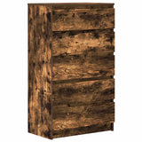 Drawer Cabinet Smoked Oak 60x36x103 cm Engineered Wood 823021