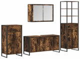 Bathroom Furniture Set with Drawer Smoked Oak Engineered Wood 3403048