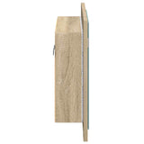 LED Mirror Cabinet Sonoma Oak Engineered Wood, Acrylic Medium 804959