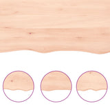 ZNTS Wall Shelf 80x20x6 cm Untreated Solid Wood Oak 363541