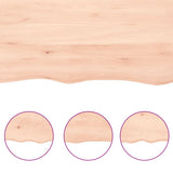 Table Top 80x40x2 cm Untreated Solid Wood Oak Live Edge 363872