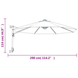 Wall-mounted Parasol Bright Red 290 cm 362891